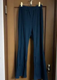 SLY リブ フレアパンツ