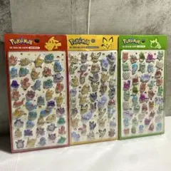 【韓国限定】ポケモン　3D クリスタルステッカー　3種セット　②