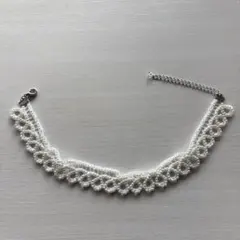 新品未使用　手編みビーズチョーカーネックレス　キッズ