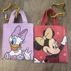 シークレットミニトート　ミニー・デイジー　カラビナ付き　ディズニーストア