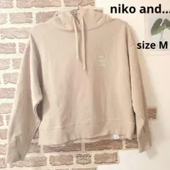 レディース niko and… フード付き パーカー ベージュ M