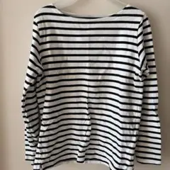 無印良品ストライプ 長袖Tシャツ レディースM