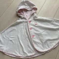 ミキハウス　フード付きベビーポンチョ