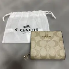 COACH コーチ シグネチャー ホワイト 二つ折り財布 - メルカリ