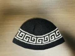 クラッシャーハット　ハンドメイド　バケットハット　黒✖️白