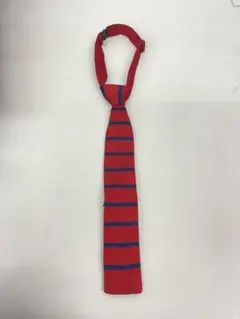 COMME CA ISM 赤青ストライプ キッズネクタイ L