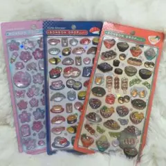 【国内正規品】和柄ボンボンドロップ お寿司＆日本食＆桜3シートセット