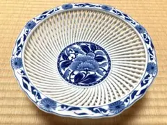 有田焼 琴峰窯造 網目透かし染付菓子鉢 - メルカリ