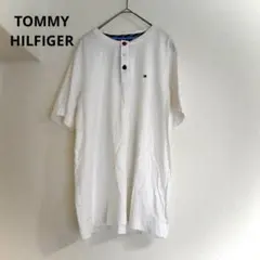 【トミーヒルフィガー】半袖ポロシャツ　カットソー　ホワイト　M ゴルフウェア