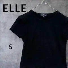 ELLE ACTIVE エル・アクティブ 半袖Tシャツ ショート丈【S】黒のサムネイル