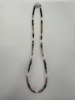 多色天然石ネックレス 925シルバー留め具