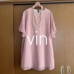新品【vin】フレアスリーブ ドレスワンピース入学式結婚式