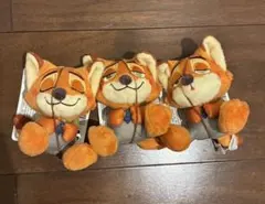 ズートピア　むにゃすやマスコット　ニック　3個