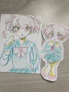 手描きイラスト 2枚セット