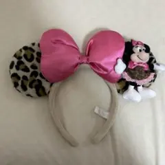 ディズニー ミニーちゃん ヒョウ柄 カチューシャ