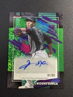 千賀滉大 直筆サイン Topps Finest - メルカリ