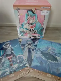 一番くじ　雪ミク　A賞　&　S賞-雪ミクオールスターズ クリアポスター　3点