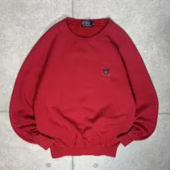ラルフローレン　スウェット　90　エンブレム　刺繍　ラグラン　太リブ　ビンスエ