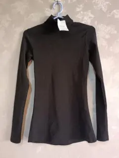 ハイネック長袖シャツ 黒