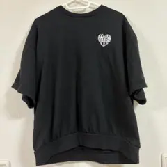 ハートプリント ブラック Tシャツ M