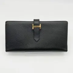 エルメス ヴォーエプソン ブラック ベアンスフレ 二つ折り長財布 HERMES エルメス 長財布 ベアン スフレ ヴォーエプソン 二つ折り 黒