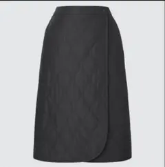 UNIQLOユニクロ　ロング巻きスカート　キルティング防寒スカート