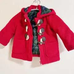 赤いフード付きコート 90cm