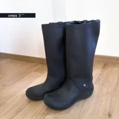 クロックス　crocs レインブーツ　長靴　ブラック w7 23cm