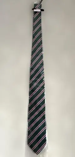 【クリーニング済・超美品】バーニーズNY　イタリア製100%シルクネクタイ