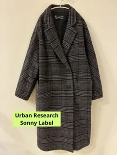 サニーレーベル　チェスターコート チェックテーラーコート