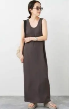 26ss plage 人気完売商品！リブタンクワンピース キャメル 38 - メルカリ