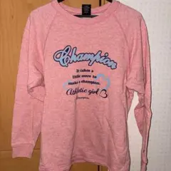 Champion ピンク 長袖カットソー