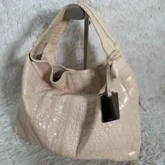 FURLA フルラ　本革　トートバッグ　クロコ型押し