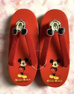 ★☆B品新品！ ディズニー ミッキーマウス M寸(18cm)★ 子供下駄
