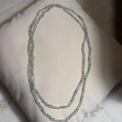 水晶とターコイズのネックレス￼