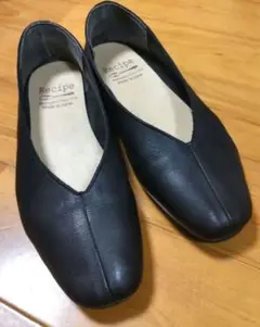 Recipe 黒 フラットシューズ