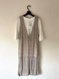 しまむら　すかしロングジレ　Tシャツセット