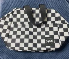 チェック　ハンドバッグ　ポーチ