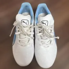 PUMA KING サッカースパイク ホワイト×ライトブルーのサムネイル