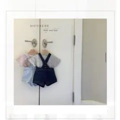 monbebe モンベベ デニムサロペット 【1y～2y】