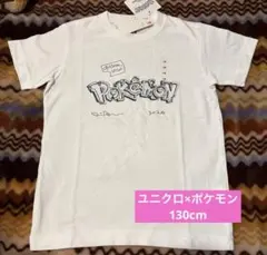 新品 ユニクロ×ポケモン ロゴTシャツ 130cm ホワイト