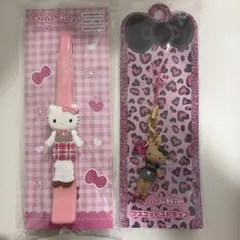 ハローキティスタイルアップマスコットストラップ＆くちばしクリップ　キティセット