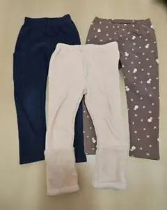 100㎝　裏起毛パンツ　3枚セットまとめ売り