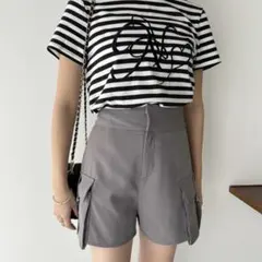 ナイスクラップ ポケット付き ショートパンツ グレー