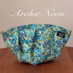 ▼W15.5 ハンドメイドポーチ リバティタナローンアーキーネオンタックプリーツ