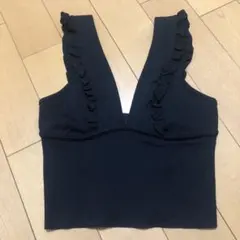 未使用ZARAザラフリルストレッチビスチェ美品