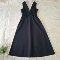 【美品】BLENHEIM ブレンヘイム ベルト付きジャンパースカート ブラックのサムネイル