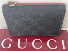 【新品未使用】GUCCI ブラック GG柄　カードケース　イタリア製