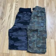 迷彩柄 ハーフパンツセット130cm