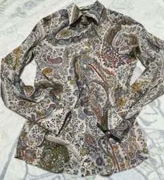 エトロETRO イタリア製　長袖シャツブラウス　44サイズ　おしゃれペイズリー